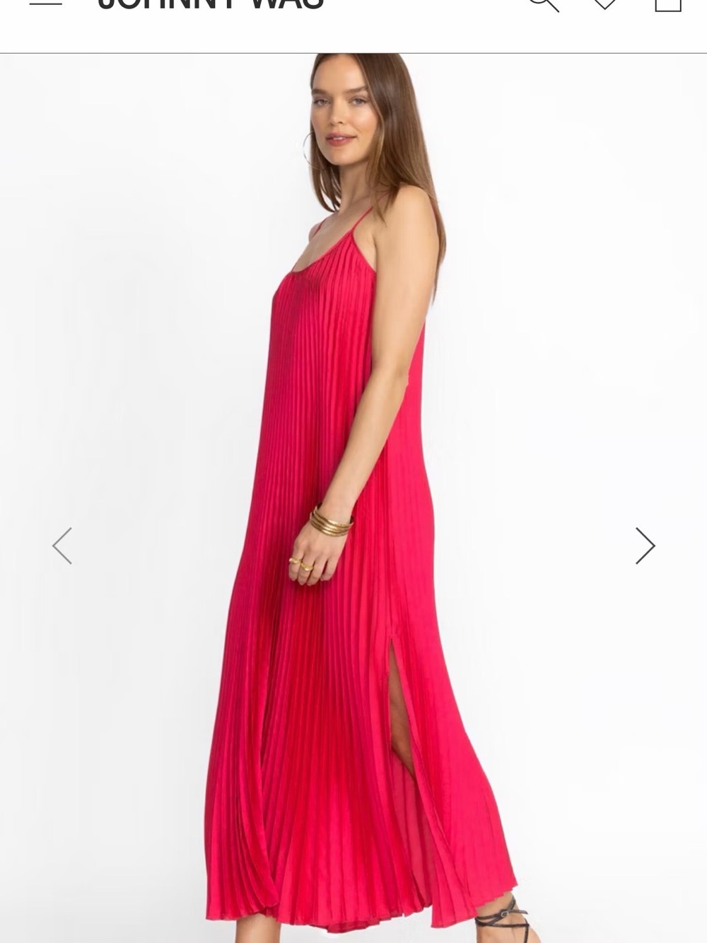 Johnny Was Hot Pink Pleated Maxi dress🩷NWT - Picture 8 of 8
